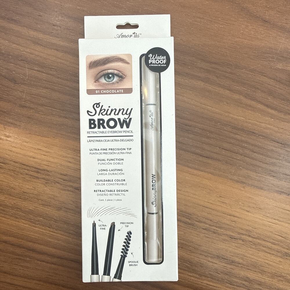 Amor Us Skinny Brow Retractable Pencil Waterproof Chocolate Eyebrow Make Up